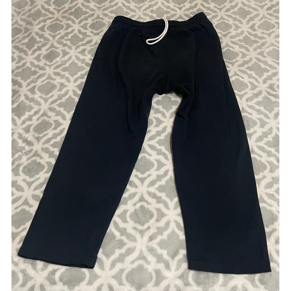 Fruit of the Loom Mens M Black Fleece Sweatpants Drawstring Relaxed Joggers